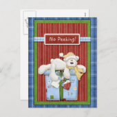 シロクマのピークなしクリスマスカード シーズンポストカード (正面/裏面)