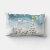 シロクマのメリークリスマスランバーピロー ランバークッション (裏面)
