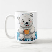 シロクマの冷えた飲クールみ物ブレイク コーヒーマグカップ (左)