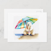 シロクマの夏休み ポストカード (正面/裏面)