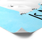 シロクマの気候変動は抗議の実在ブルーである ポスター (角)