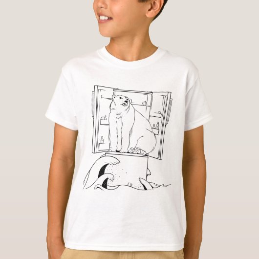 シロクマの氷解 Tシャツ (正面)