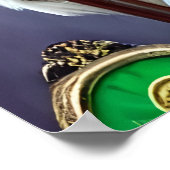 シロクマの緑と金ゴールド | AIアートポスター ポスター (角)