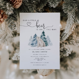 シロクマの赤ちゃんシャワー 招待状