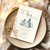 シロクマの赤ちゃんシャワー 招待状