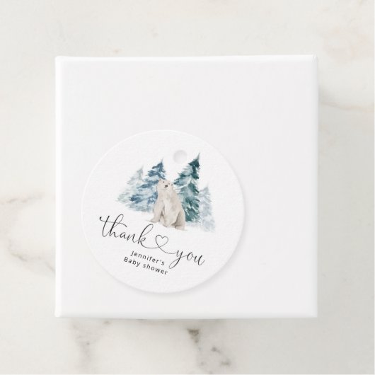 シロクマの赤ちゃん感謝していシャワーあなた フェイバータグ (インサイチュ)