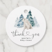 シロクマの赤ちゃん感謝していシャワーあなた フェイバータグ (正面)