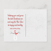 シロクマストライプ付きキャンディーケーン 案内ポストカード (裏面)