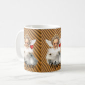 シロクマ天使ストライプマグカップ コーヒーマグカップ (正面左)