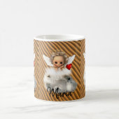 シロクマ天使ストライプマグカップ コーヒーマグカップ (中央)