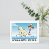 シロクマ氷のクリスマス シーズンポストカード (スタンド正面)