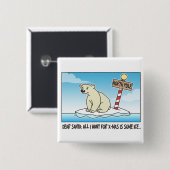 シロクマ氷のクリスマス 缶バッジ (正面&裏面)