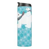 シロクマ科の青と白の雪 タンブラー (回転右)
