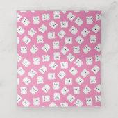 シロクマ赤ちゃんシャワーピンク プレイスカード (内部開封)