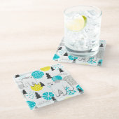 シロクマ ガラスコースター (アングル)