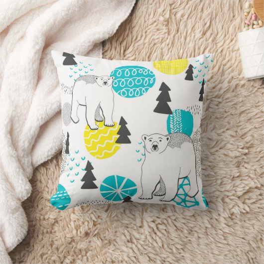 シロクマ クッション (ブランケット)