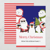 シロクマ クリスマスカード、ノーム サンタ ペンギン シーズンカード (正面/裏面)