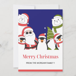 シロクマ クリスマスカード、ノーム サンタ ペンギン シーズンカード