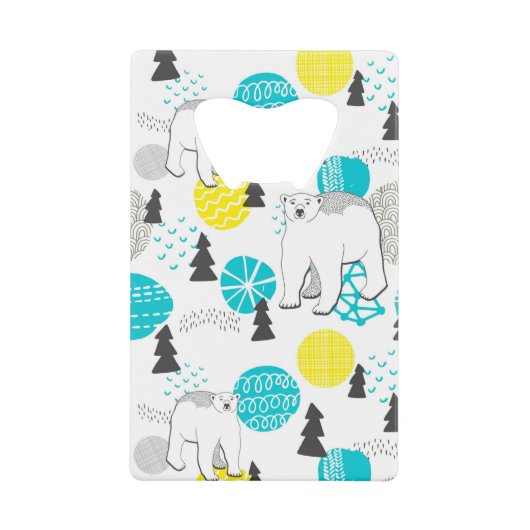 シロクマ クレジットカード栓抜き (正面)