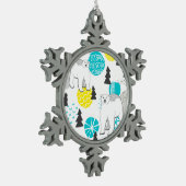 シロクマ スノーフレークピューターオーナメント (左)