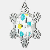 シロクマ スノーフレークピューターオーナメント (右)