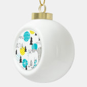 シロクマ セラミックボールオーナメント (右)