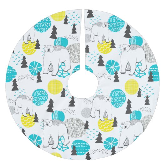 シロクマ ブラッシュドポリエステルツリースカート (正面)