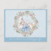 シロクマ |ホリデーパーティーのお知らせポストカード 案内ポストカード (正面)