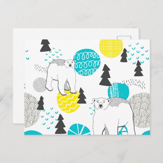 シロクマ ポストカード (正面/裏面)
