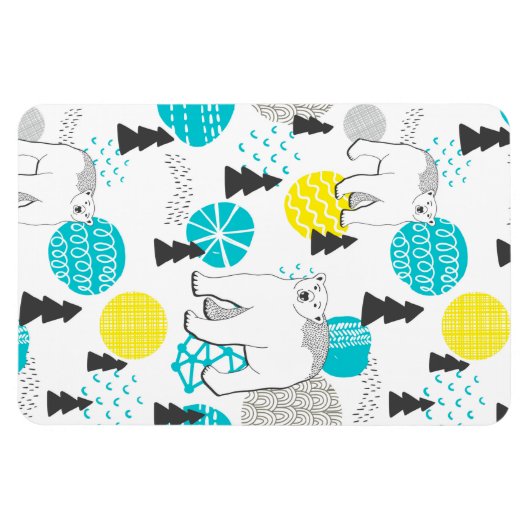 シロクマ マグネット (横)