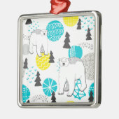 シロクマ メタルオーナメント (左)