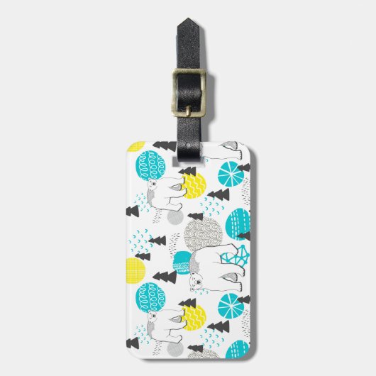 シロクマ ラゲッジタグ (正面縦)