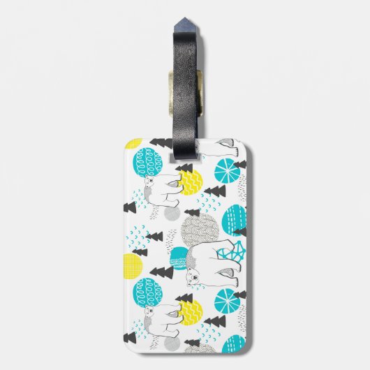 シロクマ ラゲッジタグ (裏面縦)