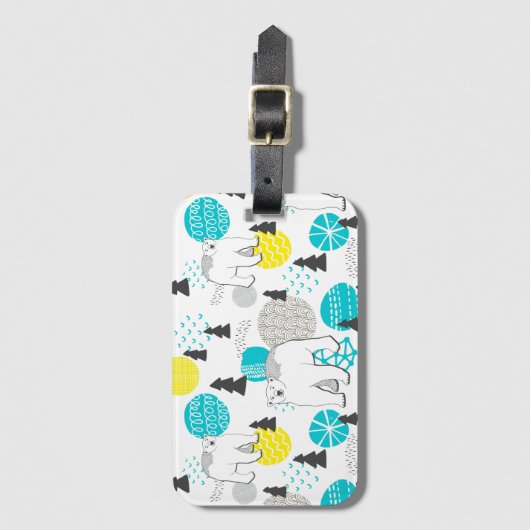 シロクマ ラゲッジタグ (正面縦)