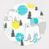 シロクマ ラベル (デザイン1)