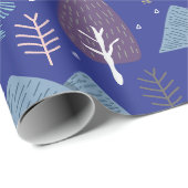 シロクマ | 冬のアーチックアドベンチャー | ブルー ラッピングペーパー (ロールコーナー)