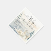 シロクマ |森の赤ちゃんシャワー スタンダードカクテルナプキン (角)