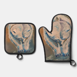 シロクマ 鍋つかみ&鍋敷きセット