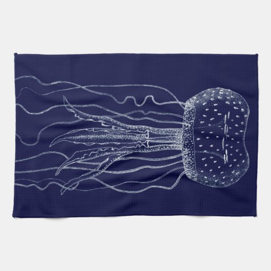 シロクラゲ キッチンタオル (横)