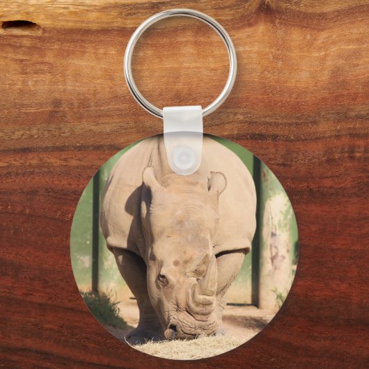 シロサイ キーホルダー (正面)