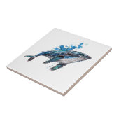 シロザトウクジラの水色（青） タイル (側面)