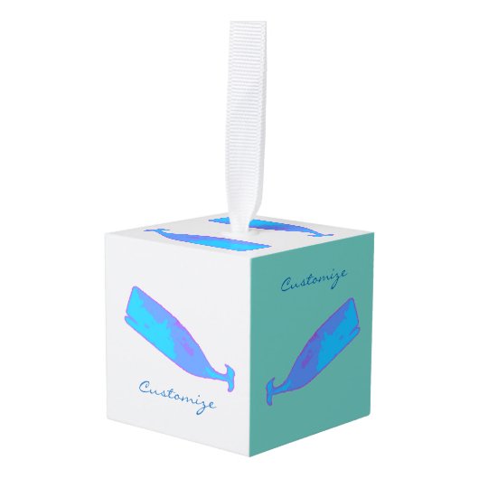 シロザメカスタマイズ キューブオーナメント (正面アングル)