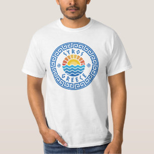 シロス島、ギリシャ夏の日差しと海 Tシャツ