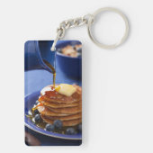 シロップおよびブルーベリーが付いているパンケーキ キーホルダー (裏面)