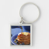 シロップおよびブルーベリーが付いているパンケーキ キーホルダー (正面)