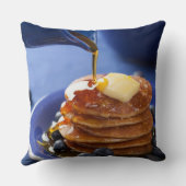 シロップおよびブルーベリーが付いているパンケーキ クッション (裏面)