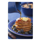 シロップおよびブルーベリーが付いているパンケーキ ミニクリップボード (裏面)