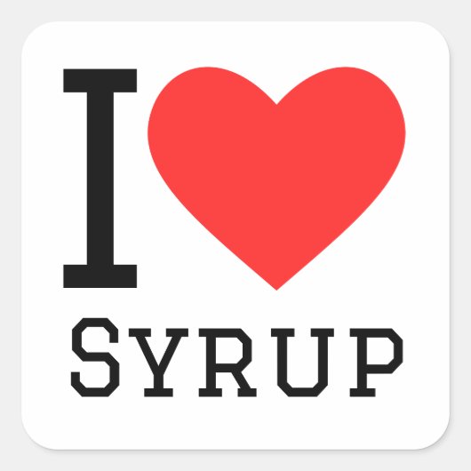 シロップが大好き スクエアシール (正面)