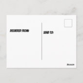 シロップで覆われたプレートに積み重ねられたパンケーキ ポストカード (裏面)