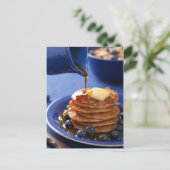 シロップとブルーベリーのパンケーキ ポストカード (スタンド正面)